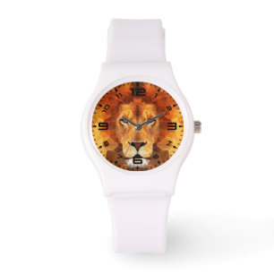 Lågpoly Lejon Ansikte-65764 Armbandsur