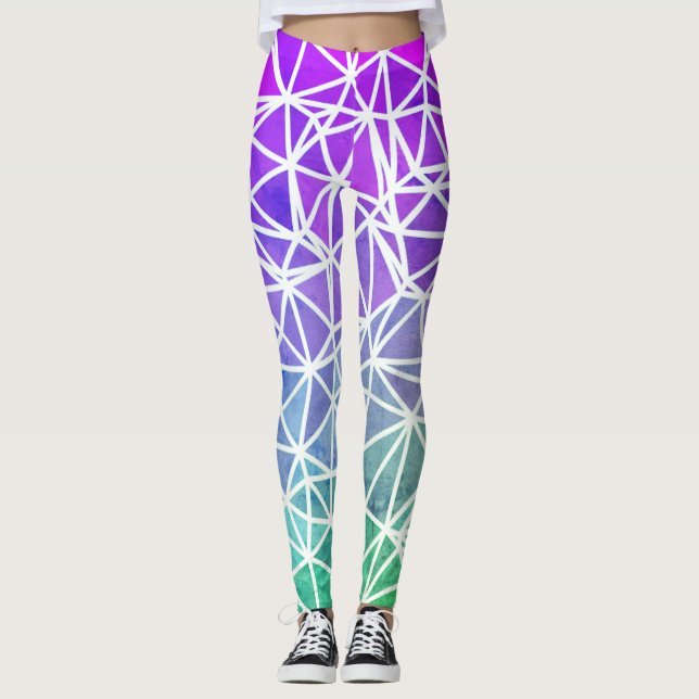 Lågpoly Ombre Leggings (Framsida)