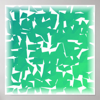 Lågpolygradiant solnedgång - geometrisk digital ko poster