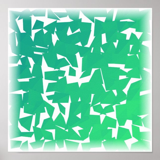 Lågpolygradiant solnedgång - geometrisk digital ko poster (Framsidan)