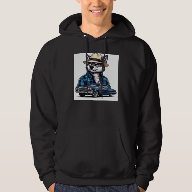 Lågprissatts varg hoodie (Framsida)