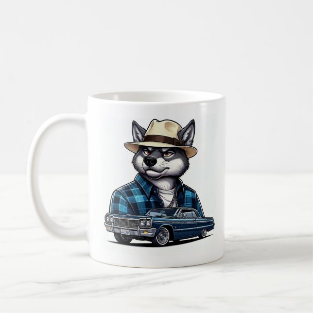 Lågprissatts varg kaffemugg (Vänster)