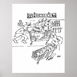 Lagra detaljer på en stormarknad poster