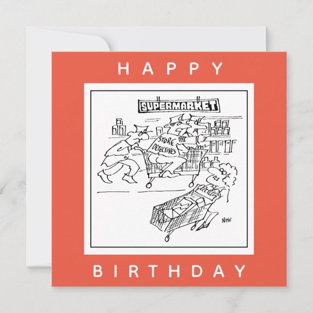 Lagra detaljer på en stormarknads Tecknad Kort (Framsida)