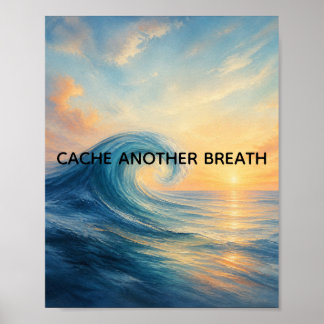 Lagra En Annan Andetag Ocean Soluppgång Mindfulnes Poster