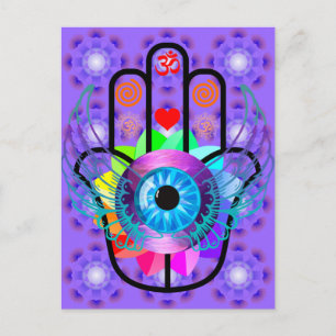 Lagra Hamsa-vykort Vykort
