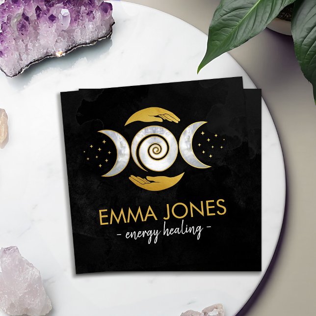 Lagra Händer - tre måne Fyrkantigt Visitkort (Skapare uppladdad)