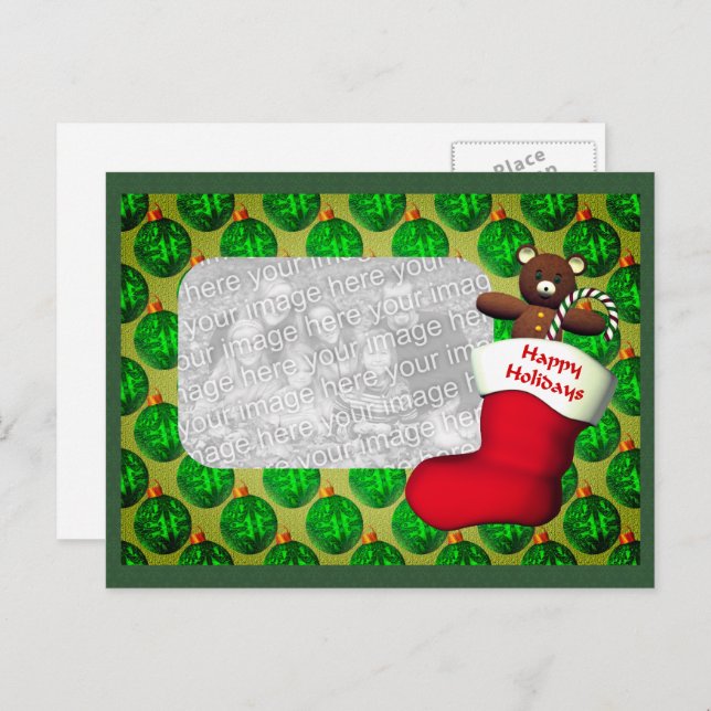 Lagra julfotopapport för Helgdag Helg Vykort (Fram/baksida)