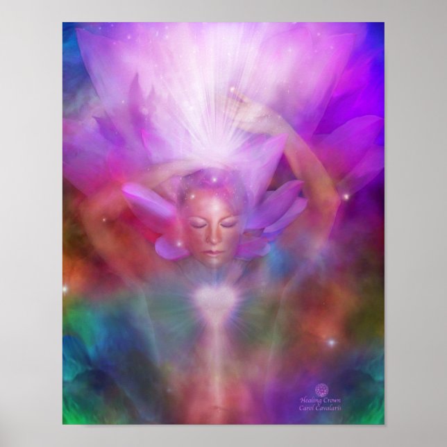 Lagra Krona Chakra Fine Art Poster/Skriv ut Poster (Framsidan)
