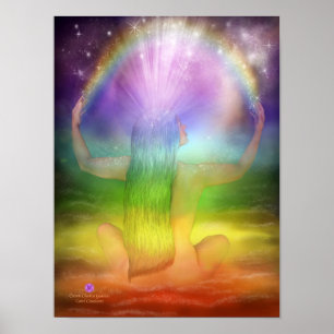 Lagra Krona Chakra Goddess Art Poster/skriver ut Poster
