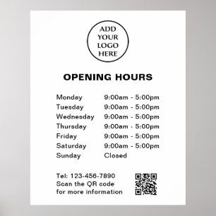 Lagra timmar Företagets Logotyp för QR-kodföretag Poster