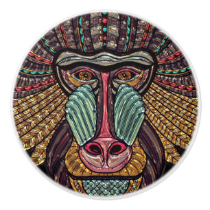 Lagrad baboon (mosaic african art) knopp