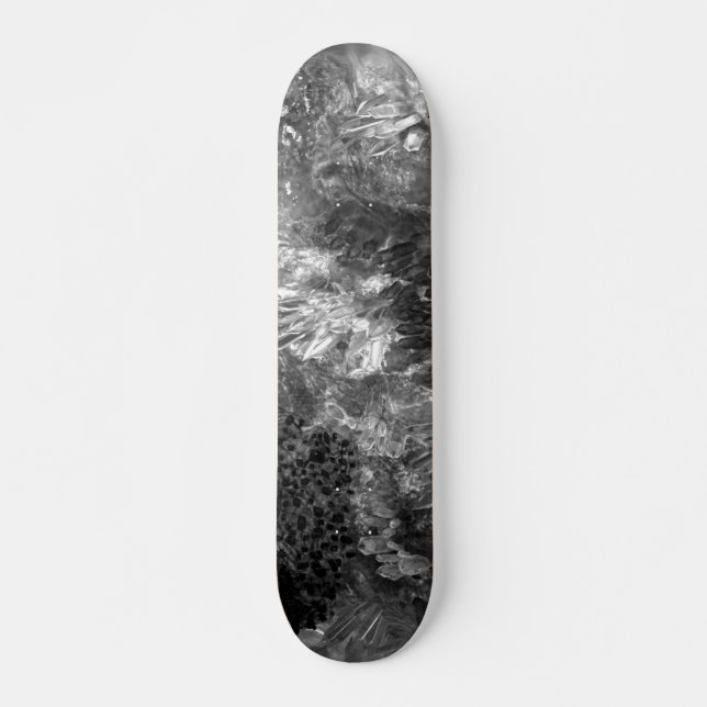 Lagrar av Crystals Grått Mini Skateboard Bräda 18,5 Cm (Framsida)