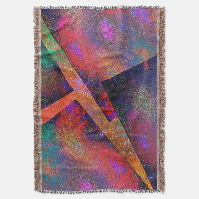 Lagrar av den rustiska färgaden bilder ojämnt arra filt (Framsidan Vertikal)