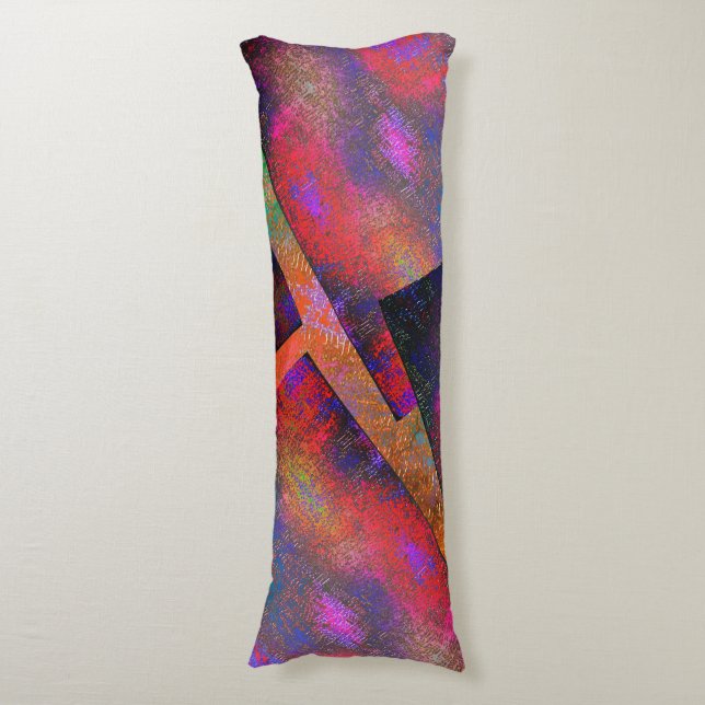 Lagrar av den rustiska färgaden bilder ojämnt arra kroppskudde (Framsidan Vertikal)