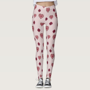 Lagrar av hjärtklappning leggings