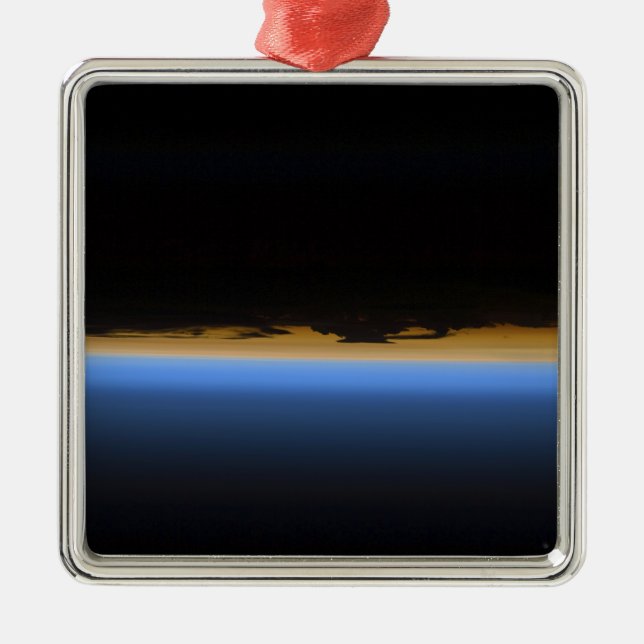 Lagrar av jordens atmosfär julgransprydnad metall (Framsidan)