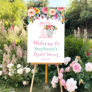 Lagrar Blommigten Köks Poster tecken