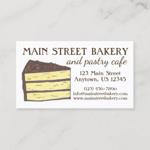 Lagrar Cake Slice Bakery Baker Pastry Chef Cafe Visitkort
