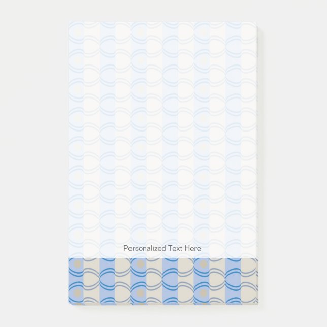 Lagrar Candystripe Blue Tan Post-it Block (Framsida)