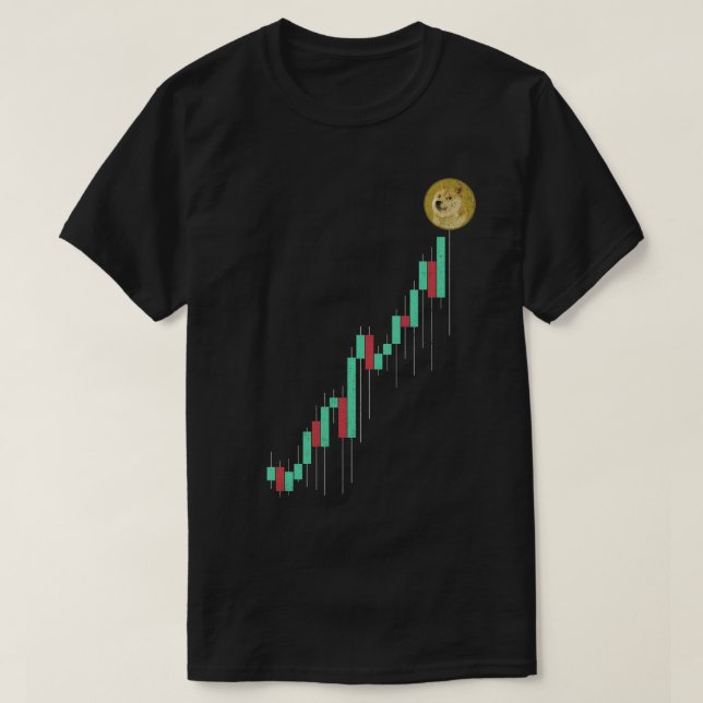 Lagrar-diagram till Måne Dogecoin DOGE Coin Crypto T Shirt (Design framsida)