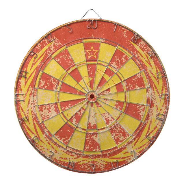 Lagrar för den DartboardUSSR flagga smutsar ner kn Piltavla (Framsidan)