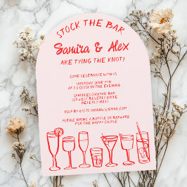 Lagrar Förlovningen Pub Whimsical Cocktail Drinks Inbjudningar