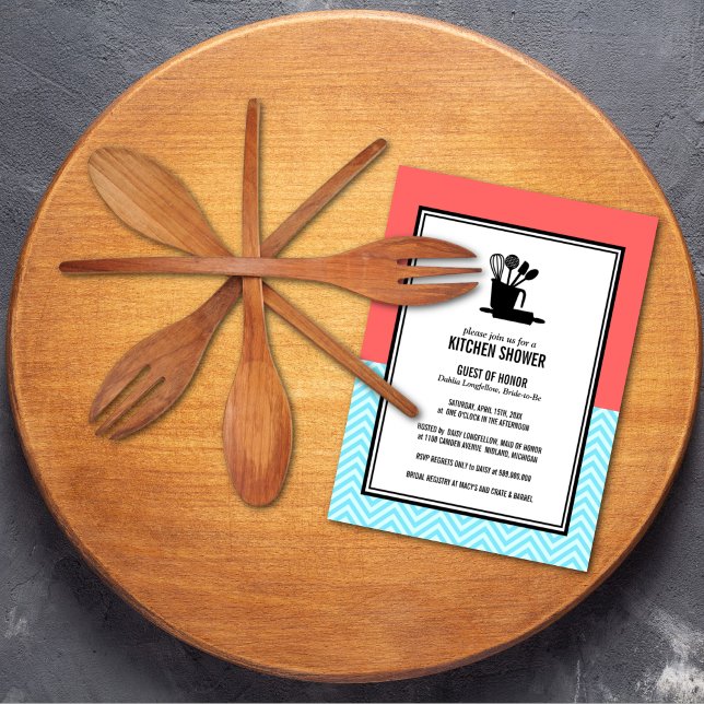 Lagrar i Kitchen Inbjudningskort för möhippa (Skapare uppladdad)