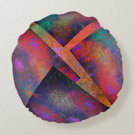 Lagrar i oregelbundet arrangerad rustik bilder rund kudde