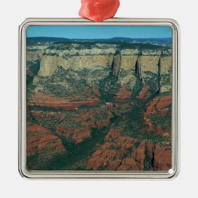 Lagrar i Red Sten i Sedona Arizona Julgransprydnad Metall (Framsidan)