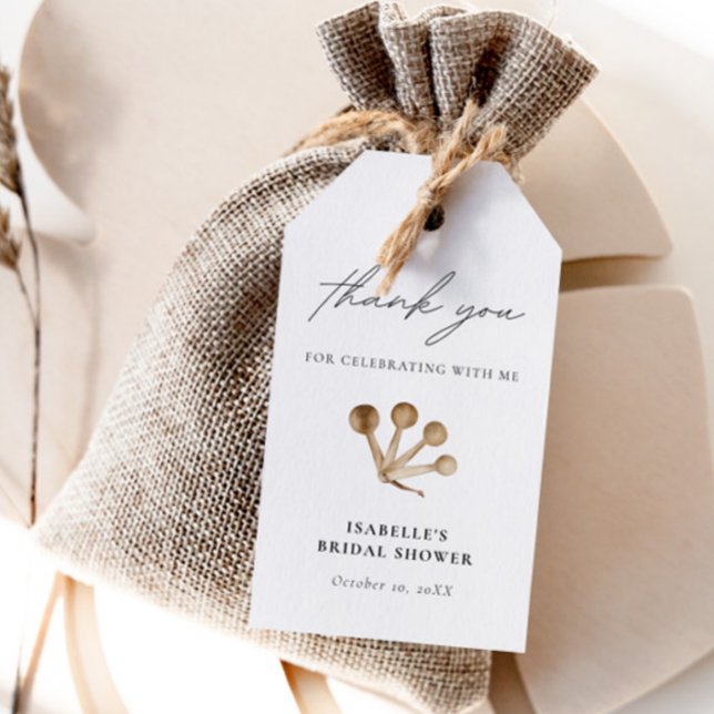 Lagrar Kitchen Boho Watercolor Tack Presentetikett (Skapare uppladdad)