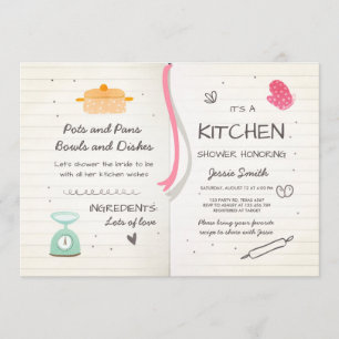 Lagrar, kokning av köket Inbjudningskort för möhip