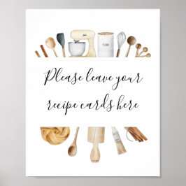 Lagrar Lämnan Köket  dina recept-kort här Poster
