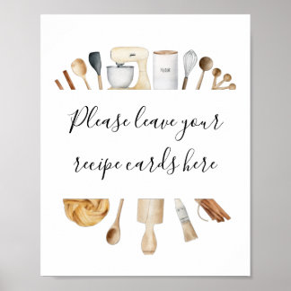 Lagrar Lämnan Köket  dina recept-kort här Poster