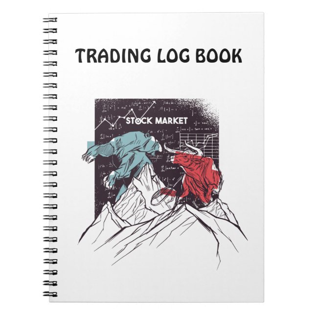 Lagrar Market Bull and Bear Notebook. Anteckningsbok (Framsidan)