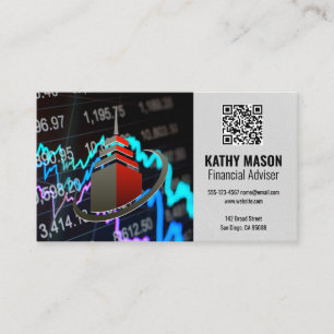 Lagrar Market Graph Himmel Scraper QR-kod Visitkort