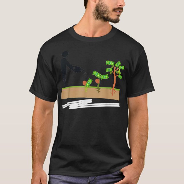 Lagrar Markets Trading Planting Money Graphic Tee (Framsida)