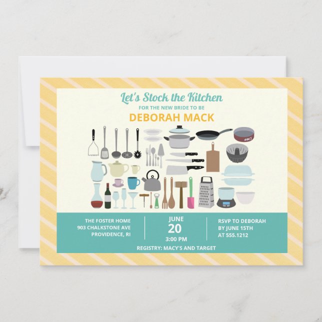 Lagrar Möhippan Kitchen Inbjudningar (Framsida)