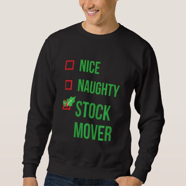 Lagrar Mover Funny Pajama jul Lång Ärmad Tröja (Framsida)