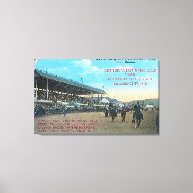 Lagrar Parad vid Montana State FairHelena, MT Canvastryck (Framsida)