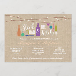 Lagrar Pub & Kitchen Förlovning Par ~ Inbjudningar