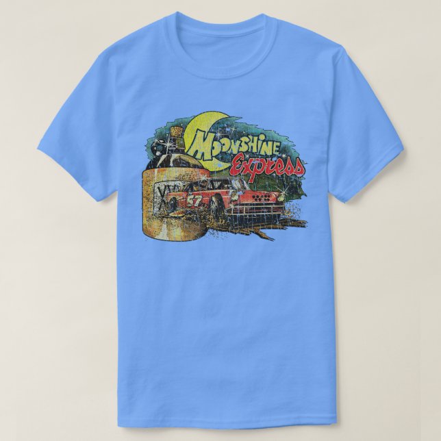 Lagrar Tävla Moonshine Express 1976 T Shirt (Design framsida)