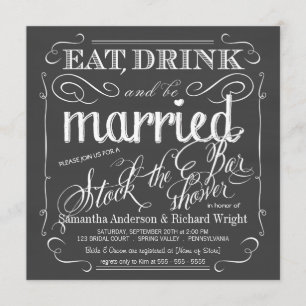 Lagrar till inbjudan till Möhippan Pub Chalkboard