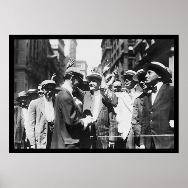 Lagrar Traders NYC Curb Market 1916 Poster (Framsidan)