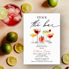 Lagrar vid Pub Cocktail-Möhippan Party Inbjudningar