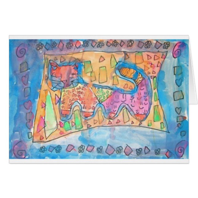 LagrarBurch katt Hälsningskort (Framsidan Horizontal)