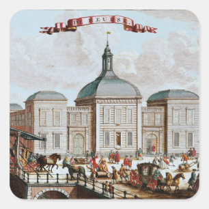 Lagrarutbytet, Amsterdam, 1743 Fyrkantigt Klistermärke