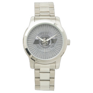 Lägre schvrolet Chevy Bowtie Bow Tie Wire Wheel Armbandsur