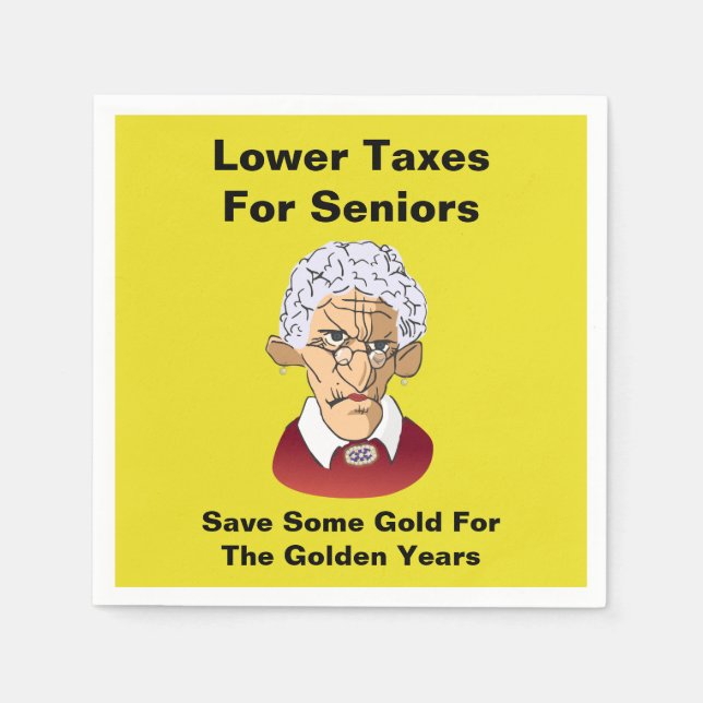 Lägre skatter för högre tjänstemän pappersservett (Framsidan)