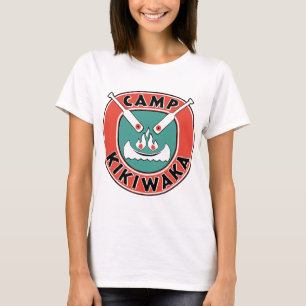lägret avfyrar kikiwakabackgroud för manar t shirt